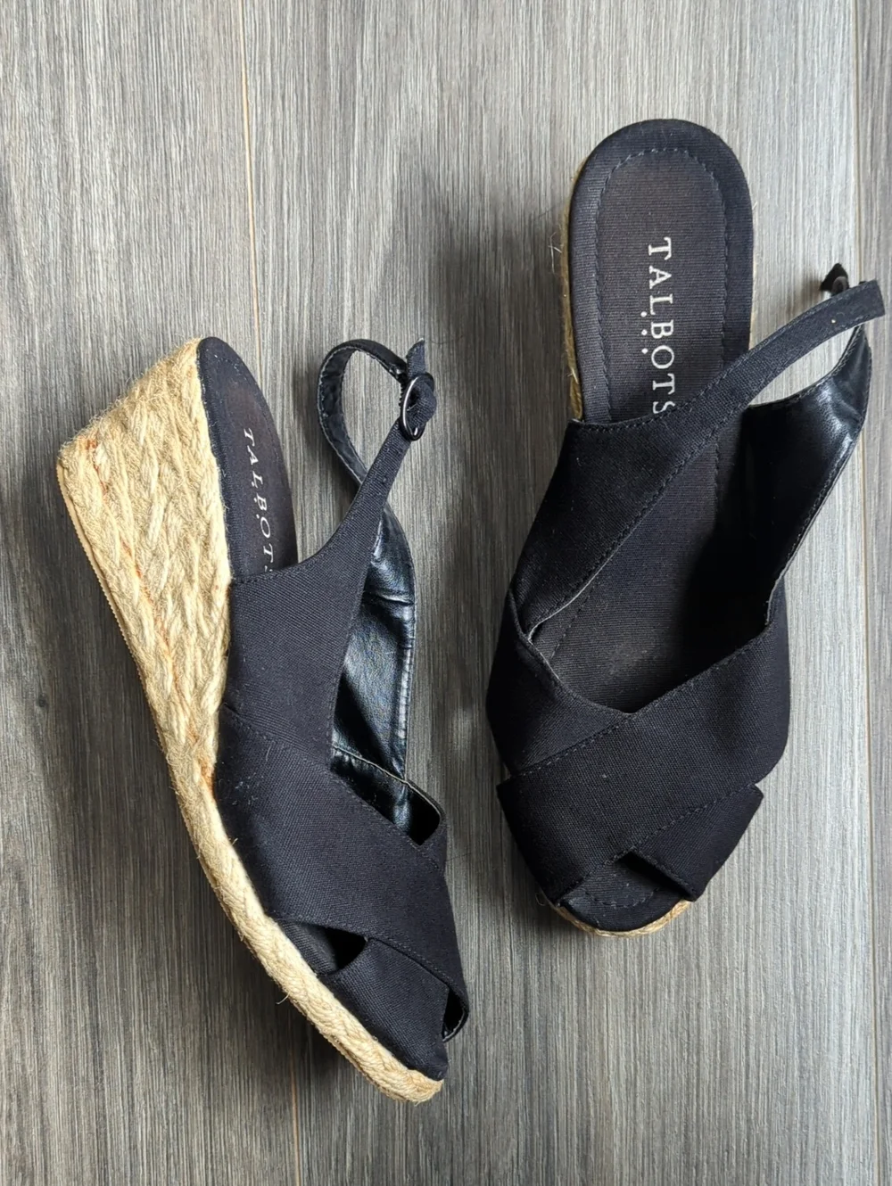 Talbots Women's Espadrilles Wedge Peep Toe Sandals Size 7